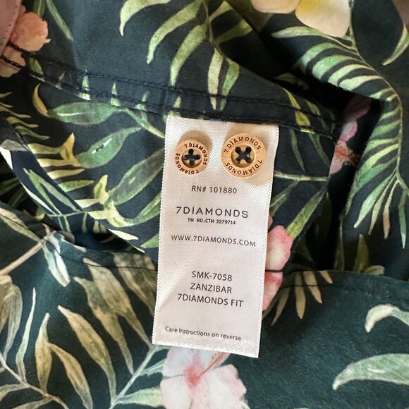 7Diamonds Tropical Short Sleeve Shirt, Sz XXL - Picture 8 of 9